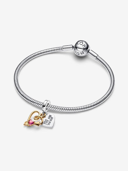 Heart & Arrow Double Dangle Charm