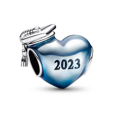 Blue 2023 Graduation Heart Charm