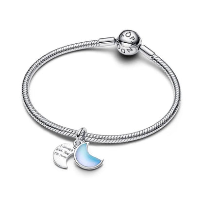 Crescent Moon Double Dangle Charm