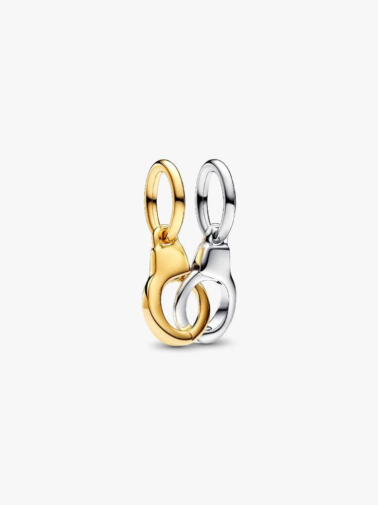 Openable & Splittable Love Handcuffs Dangle Charm