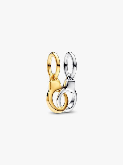 Openable & Splittable Love Handcuffs Dangle Charm
