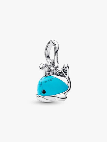 Turquoise Whale Dangle Charm