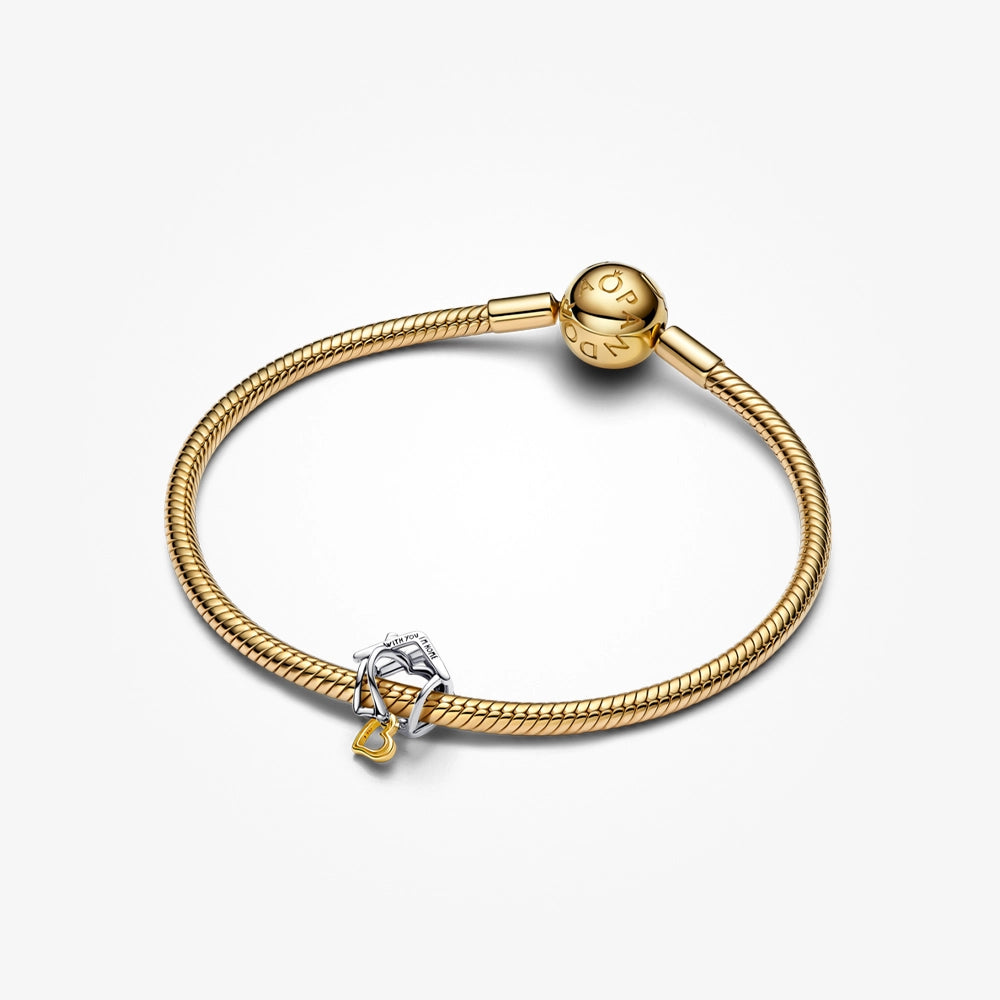 14K Gold Plated Home & Heart Charm